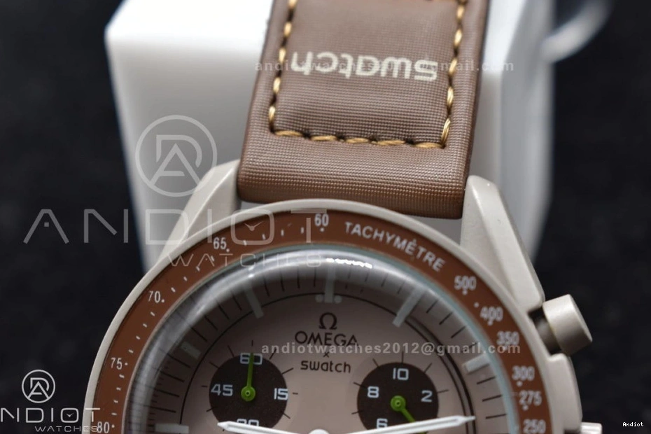 Quartz Bioceramic Nylon Omega Strap On X Saturn Swatch To Mission Moonwatch 0406